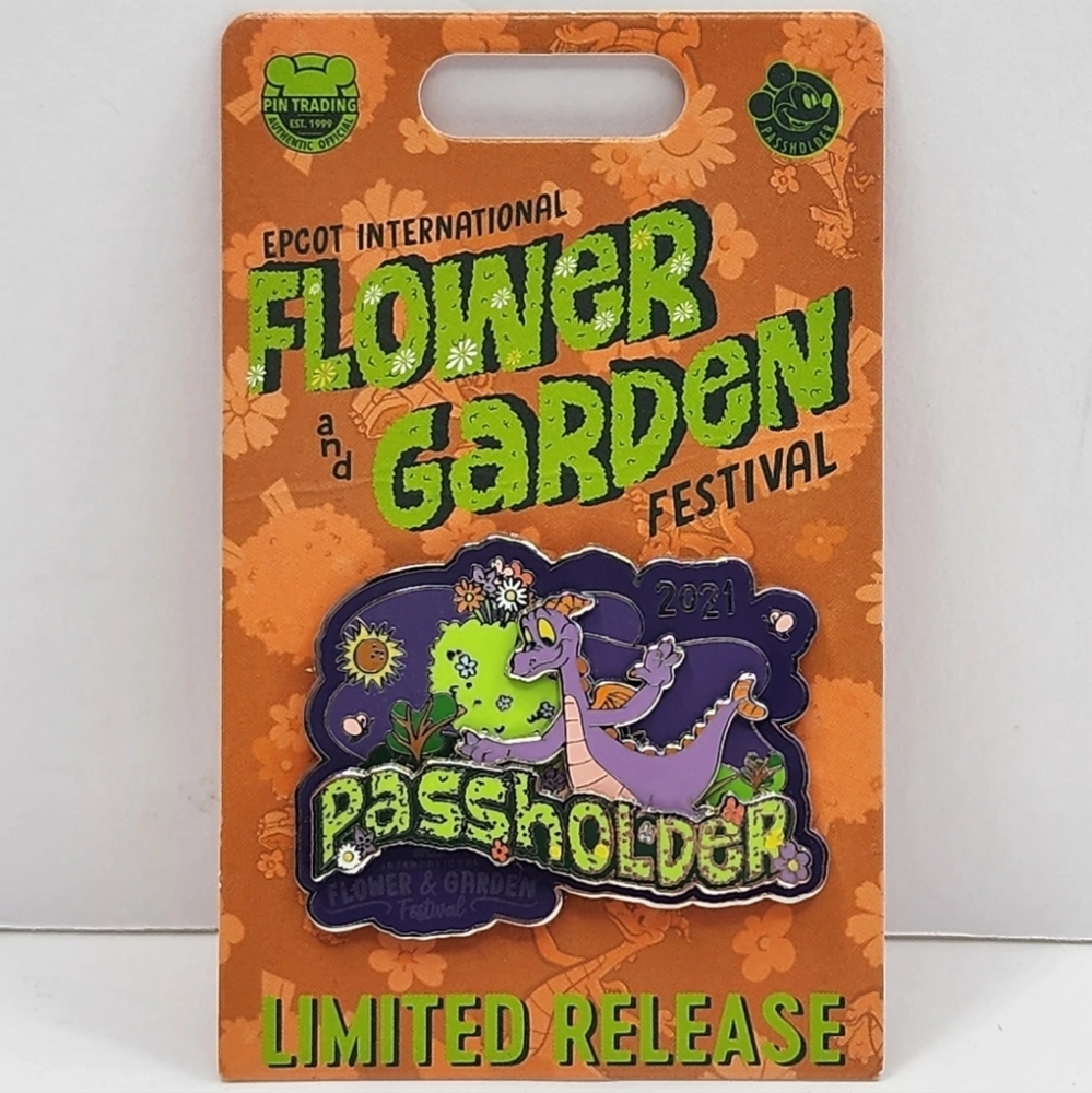 Sliding Figment Passholder 2021 Flower Garden Pin